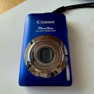 Canon PowerShot ELPH 100 HS Digital Camera 12.1 MP - Blue w/ 32GB SD [like NEW]